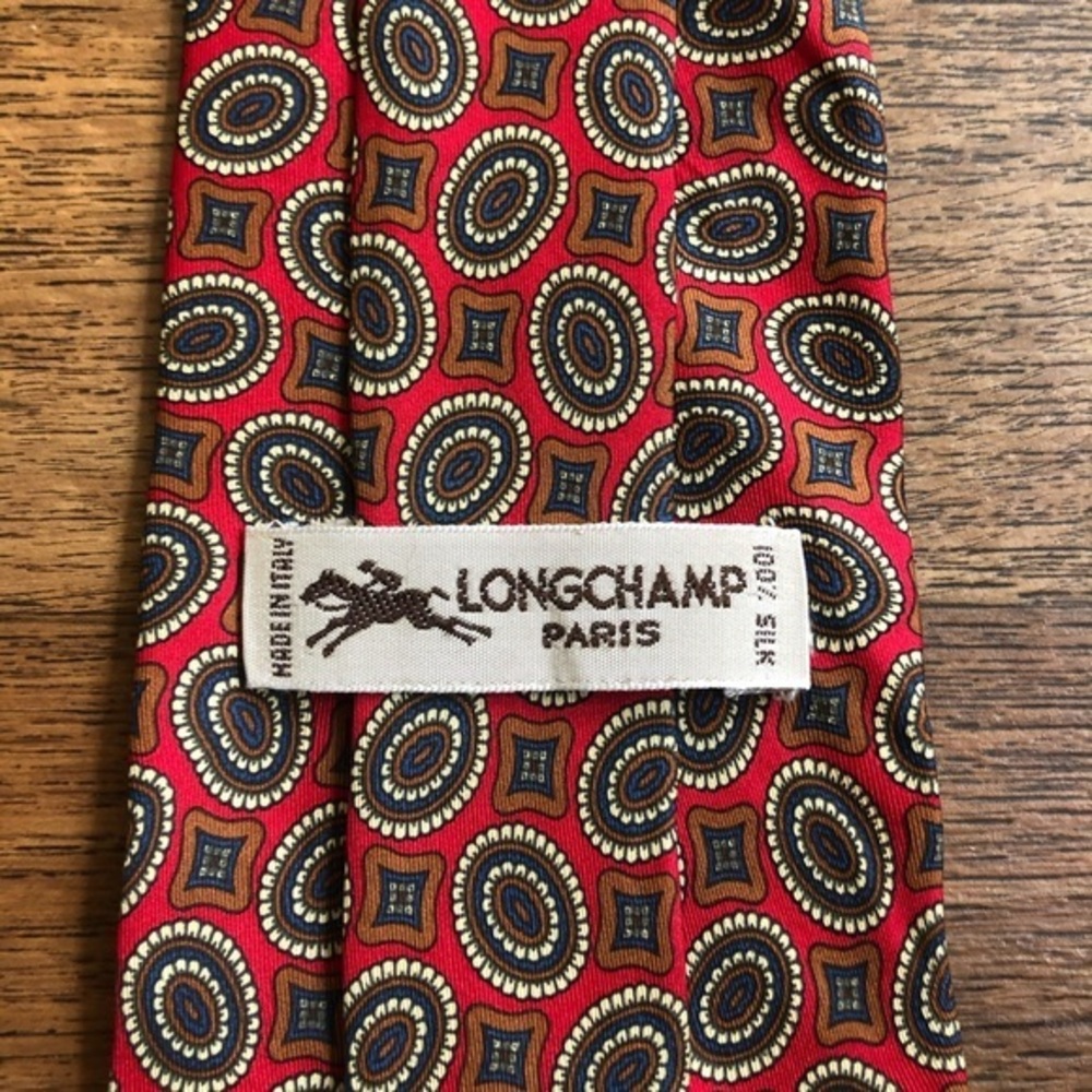 Longchamp Paris Red Tie
